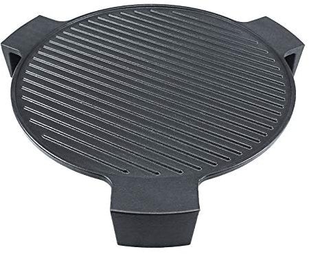 Hisencn 18 Cast Iron Plate Setter for Large Big Green Egg Accessories and Other 18 Inches Diameter Cooking Grills, Kamado Grill, Pizza Stone, Heat Deflector with 3 Legs