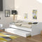 Ausziehbett – 2 Lattenroste – 1 Schublade 90 x 200 cm Sweet – Weiß
