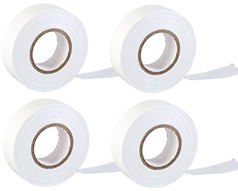 LEDLUX 4 Rotoli Nastro Isolante Elettrico in PVC,18mm X 20m (BIANCO)