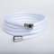 Hochdruck PVC Glatter Duschschlauch, Flexibler Brauseschlauch, Universal Ersatz, ExplosionsgeschüTzt, Ganz Weiß Kunststoff Shower Hose. (300cm)