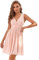 Ever-Pretty A-Line Robe de Soirée Courte au Genou en Double V-col Classique Femme Rose 42