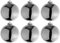 Mojawo 6 Stück XL Christbaumkugeln Weihnachtsbaumkugeln Baumschmuck Silber Ø 15cm Schmuckkugeln