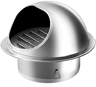 ZXCASDF Lüftungsgitter,Edelstahl Ablufthaube,Wetterschutzgitter,Lufthaube Lamellengitter Abluft Zuluft,Wetterfest,Geeignet für Klimaanlagen, Ventilatoren und Küchenlüfter,80mm/3.15in