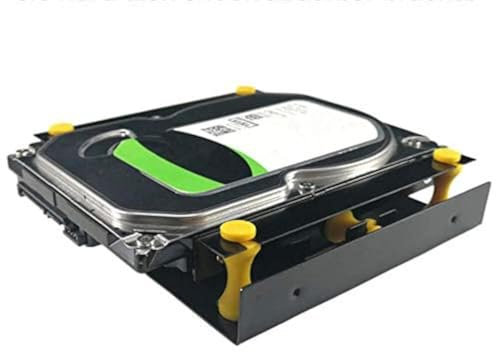 MEETOOT 3,5 Zoll Festplatten-Stoßdämpferhalterung mit Befestigungsschrauben für PC-Gehäuse 3,5 Zoll HDD auf 5,25 Zoll DVD ROM Bay Montageadapter