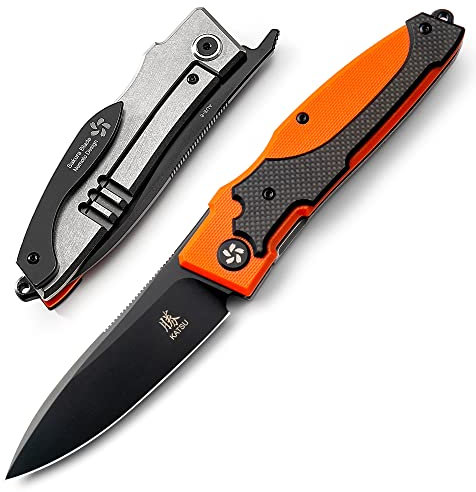 KATSU Japanisches Klapptaschenmesser, Sakura Blade Nemoto Design (Orange)