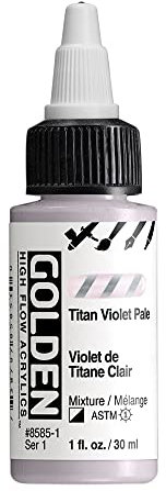 GOLDEN Pintura Acrilica de Alto Flujo, Titan Violet Pále, Botella de 1 fl oz / 30 ml