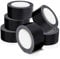 Pack of 6 Black Duct Tape 48mm x 45 Meter | Strong Adhesive Gaffer Tape Water Resistance | Black Tape Ideally Used to Repair Wrap Strong Packing Boxes | Cloth Tape for Indoor/Outdoor