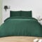 Brentfords Plain Dye Duvet Cover Quilt Pillowcase Microfiber Bedding Set - Forest Green, Single