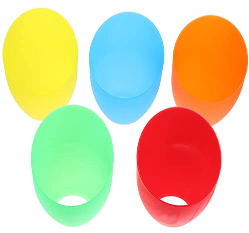 DOITOOL 5 Stücke Kunststoff Lampenschirm Ersatz Stehlampe Licht Abdeckung Ersatz Lampenschirm Abdeckung Geneigter Hufeisenförmiger Lampenschirm für Kronleuchter Pendelleuchte Wandleuchter