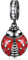 Pistolet noir coccinelle charms pour pandora diy bracelet/collier, pendentif ladybird en argent sterling perles de coléoptère avec ailes en émail rouge, cadeaux dame oiseau pour tante/amis/filles