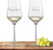 2x Weißweinglas mit Namen oder Wunschtext graviert - Schott Zwiesel Glas Riesling PURE - Weinglas personalisierts Geschenk (Verzierung 03)