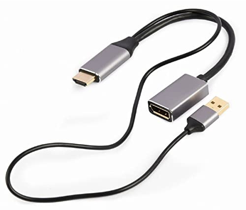 Gembird Adaptateur Actif HDMI mâle vers DISPLAYPORT Femelle 4K Noir