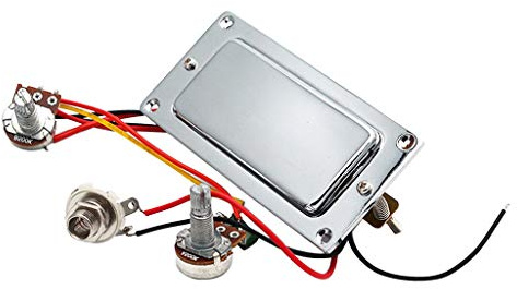 Glakyur Vorverdrahtete Elektrisch Gitarre Doppelspulen Humbucker Gitarren Kabel Kit mit 500K Potentiometer LautstäRketöPfen