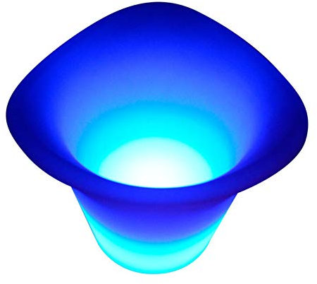SOSSEG Seau à glaçon, Seau à Glace, Fournitures de Meubles de Bar Lumineux LED RVB Seau à Glace Étanche Rougeoyant Seau à Champagne Seau à Glace Seau Refroidisseur à Vin