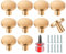 Ainiv 12 PCS Vintage Cabinet Knobs, Bronzy Drawer Knobs, 30mm Round Furniture Door Knobs, for Home Decorating, Cupboard, Wardrobe, Drawer