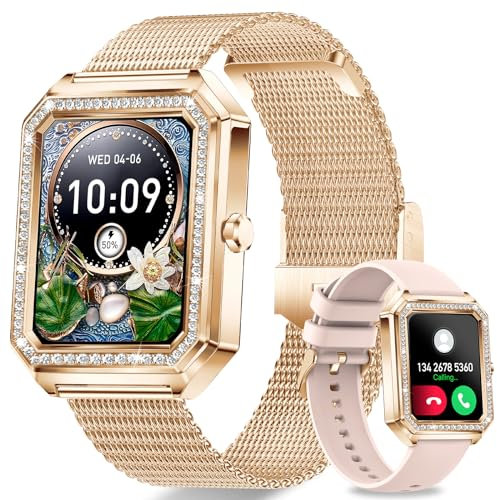 Efolen Smartwatch Donna, Effettua/Rispondi alle Chiamate, 1.59 Fitness Orologio, 100+ ModalitΓ Sportive, Monitoraggio SpO2 Sonno Pressione Sanguigna Frequenza Cardiaca, Compatibile iOS Android