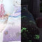Bedlam - Ombre Unicorno - Glow in the Dark Set Copripiumino - Letto Singolo Lilla