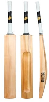 SportsYuva Hard Tennis Cricketschläger mit 3 Klingen, Erwachsenengröße, mit kostenloser Schlägerabdeckung, leichter Naturholz-Schaufel für harten Tennisball und Softball-Cricket