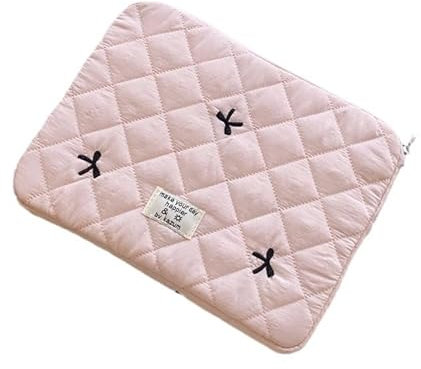 Attria Cute Bow Graphic Carrying Laptop Bag Y2K Preppy Laptop Sleeve Case Bag Kawaii Pad Computer Protect Case Pouch (13-14 inch,Pink)