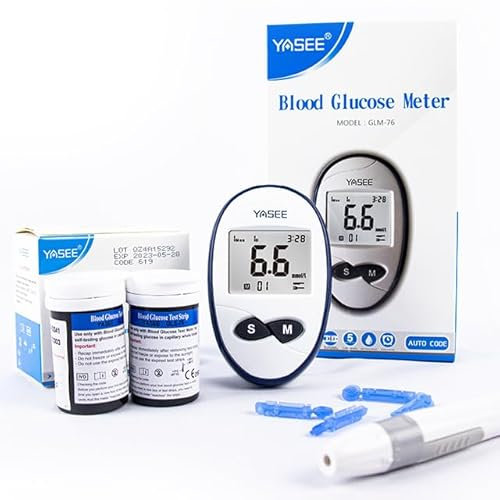 Blood Glucose Monitor for Home Use, Tests Sugar Levels with Ease (Strip&Lancert Package x 200)