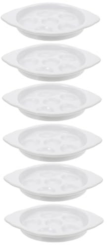 OUNONA 6 Pcs Trous D'Escargots Cuits Plat D'Escargots Plat De Cuisson D'Escargots Plaque En Céramique Plat D'Escargots D'Escargots Plats En Céramique Coquilles D'Escargot Assiettes
