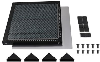 SUKITMISO Waben Laser Arbeitstisch 300x300x22mm Wabentisch 300x300mm Honeycomb Wabentisch für Laser Graviermaschine Waben Laser Arbeitsplatte Wabenplatte mit Metall Unterlage