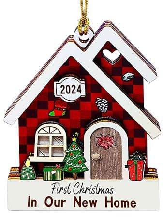 Nuovo ornamento per la casa 2024 - Regali di inaugurazione della casa nuova casa, nuovo inizio della casa, regalo di inaugurazione della casa per donne, coppie, proprietari di case, idee regalo per la