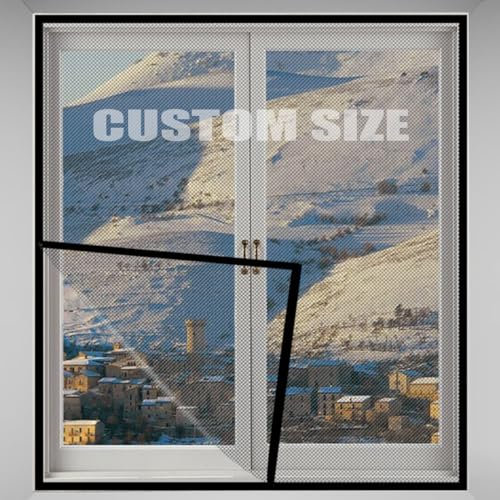 Zanzariere su misura, reti anti-insetti per finestre, zanzariera anti-gatto con cerniera bilaterale, nastro autoadesivo, facile installazione