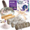 ZHHGOO Sauge Blanche,12cm Cèdre,White Sage, Palo Santo Coquillage D'ormeau, Support Blanc,Encens Naturel à Bruler Anti Stress Méditation,pour Le Nettoyage Énergétique pour Éliminer l'énergie Négative