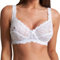 Trendy Lane Women’s Full Coverage Lace Push-Up Bra - Non-Padded Underwired Soft Cups with Adjustable Straps - Floral Lace Design for Comfort (White, 38D)