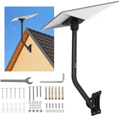 Bindokun Starlink Gen 3 Halterung, 360° Verstellbarer Starlink Wandhalterung Kompatibel mit Gen3/V3 Starlink Standard Dish, Starlink Halterung Pole Mount mit Starlink Gen 3 Rohradapter