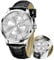 Taxau Gentleman Herrenuhr Business Freizeit Luxus Herren Armbanduhr Männer Uhr Mit Datums- Und Tagesanzeige Herren Uhr Schwarzes Armband Weißes Zifferblatt Watches for Men