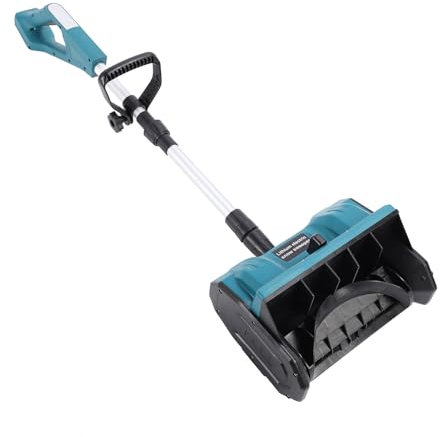 Pelle à Neige sans Fil, Souffleuse à Neige à Batterie 20 V 12,5 Pouces avec Poignée Incurvée Réglable, Poteau Extensible de 48,4 à 53,1 Pouces, Distance de Lancer de 26 Pieds,
