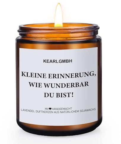 Geschenke für Frauen Mutter Geschenk Geburtstagsgeschenk 200g Lavendel Duftkerzen im Glas - aus Sojawachs, handgemacht Kerzen Geschenke Frauentag Geschenkset Entspannung Geschenk Weihnachtsgeschenke