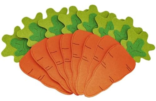 Haowul Ostern-Messer-Gabel-Halter-Tasche, Karotten-besteckhalter, Ostern-Themen-Karotten-förmiger Beutel, Hasen-bestecktasche Für Party-tischdekoration