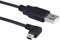 Mini USB Charger Cable Extra Long 5m - 90° Left Angle Charging Cable for Garmin Dash Cam, GPS, GoPro, etc., 5 Terminal Clips Included, Type A to Mini-B 5-pin, 90 Degree Right Angle, Black
