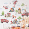 WandSticker4U®- Wandtattoo FEUERWEHR Kinderzimmer XXL (103x98 cm) I Wandsticker Feuerwehr Kinder mit süßen Tieren Wald Brand Fahrzeuge I Wandaufkleber Babyzimmer Kinderzimmer Deko Junge GROß