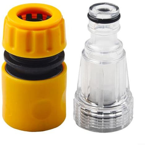 Raccordo per tubo flessibile per idropulitrice con adattatore per rondella auto e set di filtri per connettore dell'acqua, per un collegamento efficiente in rondelle da giardino e veicoli