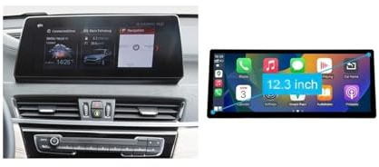 Écran Tactile multimédia 1920 * 720 sans Fil Compatible CarPlay Compatible pour BMW X1 F48 2015-2022, autoradio Android Auto(12.3 X1 F48 Evo)