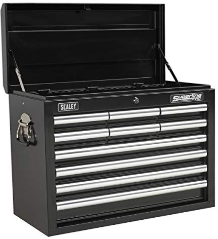 Sealey Ap33109B Topchest 10 Drawer With Ball Bearing Runners - Black