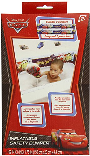 Disney Protectores inflables de seguridad para bañera, color rojo