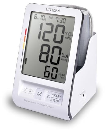 Citizen Digital Blood Pressure Monitors for Home Use - BP Blood Pressure Machine with Extra Large Cuff & Storage Holder, Huge LCD Display with Hypertension, Pulse, and Irregular Heartbeat Indicators