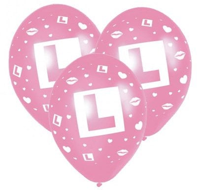 Hens L Plate Pink Balloons (Pack of 6) (XA991450)