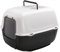 Ferplast Arenero Gato Prima Arenero Gatos Cubierto con 2 Filtros de Carbón Antiolor Incluidos, Caixa de Areia para Gatos Grandes y Pequeños, Puerta Opaca y Asa, 39,5 x 52,5 x h 38 cm.Negro