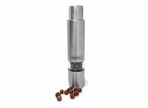 NERTHUS FIH 010 - Molinillo manual de Acero Inoxidable para Sal y Pimienta