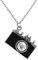 Hanessa Women's Jewellery Funny Necklace Camera Camera in Black Red or Blue Crystal Lens Gift for Wife/Girlfriend, Glass, Crystal
