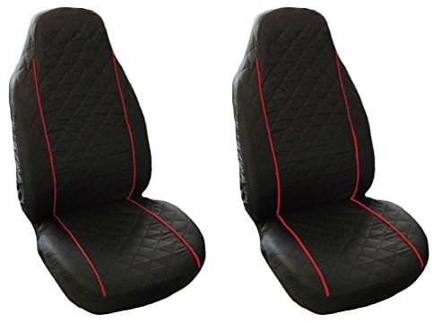 Bezüge Universal Sitzbezüge für Volkswagen Golf Passat Sharan Bora Polo Caddy schwarz rot 2Â 3 4â 5Â Paspelierung