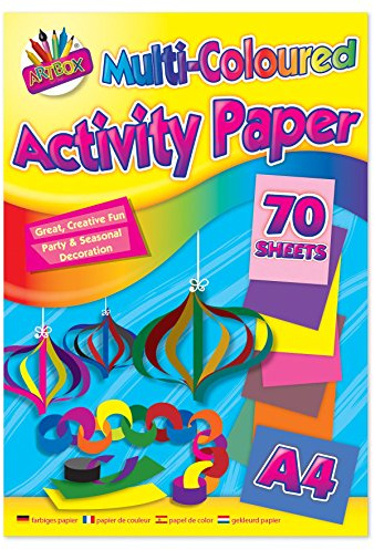 ART BOX Paper Pad with 70 Sheets - Assorted Colours, 6872
