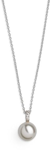 XENOX® Halskette mit Perlen-Anhänger - Damen Halskette aus hochwertigem 925/- Sterlingsilber