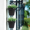 GEEZY Drain Pipe Flower Pot - Set of 2 Innovative Hanging Plant Pot for Outdoor Use, Fits 99% Pipes, Weatherproof Plastic Planter, Clever Design for Flowers & Salads, Black, 3kg Capacity